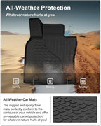 KIWI MASTER Floor Mats for 2018-2024 Toyota Camry, OEM Replacement ‎PT908-03180-20, Custom Fit All Weather Car Mats, Heavy Duty TPE Floor Liners, Front & Rear 2 Row, Black
