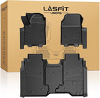 LASFIT Floor Mats for Chevrolet Chevy Silverado EV 2024-2026 / GMC Sierra EV 2026 (Fit Without Multi-Flex Midgate, Not Fit with Multi-Flex Midgate), All Weather TPE Custom Fit Floor Mats for Cars