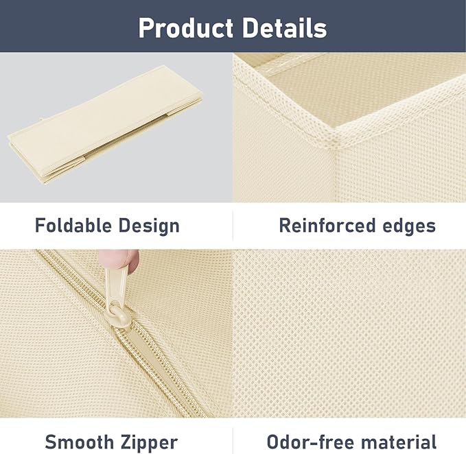 DIMJ Drawer Organizer Clothes Storage - 24 Pack Baby Dresser Organizer for Nursery, Small Fabric Closet Drawer Organizer Bins