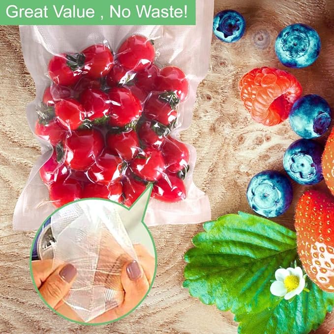 O2frepak 300 Count 10x13 Plus Quart Vacuum Sealer Bags with BPA Free and Heavy Duty, Vacuum Seal Food Sealer Bags,Great for F