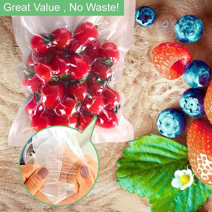 O2frepak 300 Count 8x12 Quart Vacuum Sealer Bags with BPA Free and Heavy Duty, Vacuum Seal Food Sealer Bags,Great for Food St