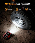 GOOLOO A5 Jump Starter with Air Compressor, 4000A Car Battery Jump Starter (All Gas/10.0L Diesel) with 160PSI Tire Inflator