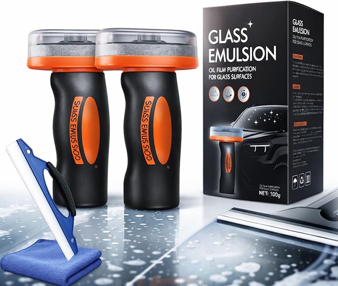 2026 New Handheld Glass Oil-Film Remover, Q4 Glass Guard Cleaner for Cars Window, Crystal Clear View, Multi‑Surface Oil Film 