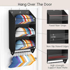 Homsorout Over the Door Hat Rack - 3-Layer Design Hat Organizer Holds 30-36 Hats with 10 Hooks, Ideal Hat Rack for Door, Over