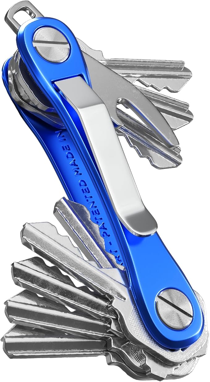 KeySmart Rugged - Multitool Key Holder for Keychain w/Bottle Opener and Pocket Clip, Key Organizer for Key Chain, EDC Keychai