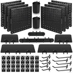 Chunful 58 Pcs Pegboard Organizer Kits Plastic Pegboard Wall Panel Mount Display Accessories Include Storage Boards Buckets a