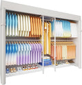 Ulif E12C Max Heavy Duty Closet Organizer System，Freestanding Clothing Rack, Adjustable Garment Rack 83" W x 16" D x 76.5" H 