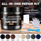 Leather Recoloring Balm - Leather Repair Kit for Furniture, Dye, Recolor, Renew, Repair & Restore Aged, Faded, Cracked, Peeli