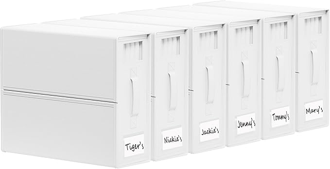 SheetCube Bed Sheet Organizers and Storage 6 Pack, Foldable Linen Closet Organizer with Window and Label, Bedding Folder Stor