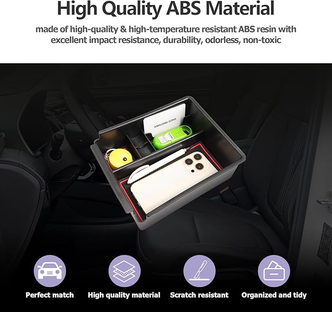 Center Console Organizer Compatible with 2025 2026 Hyundai Tucson SEL/SE Armrest Storage Box Armrest Console Organizer 2025 Tucson Accessories (ONLY FOR TUCSON SEL/SE/XRT,NOT FOR PHEV&Limited&N-Line)