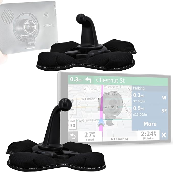Friction Mount for Garmin GPS Vehicle Truck RV Navigator Portable NonSkid Beanbag Dashboard Mount Holder for Garmin Drivesmart Nuvi Drive Dezl Zumo Driveassist DriveLuxe StreetPilot 17mm&22mm