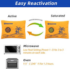 200G x 3PCS Rechargeable Desiccant Packs for Storage, Reusable Dehumidifier Bags Color Indicating Silica Gel Desiccant