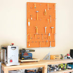 TORACK 3 PCS Metal Pegboard Panels(12x24 inch) for Wall Garage Tools Storage Pegboard for Workbench, Modular Peg Board Tool O