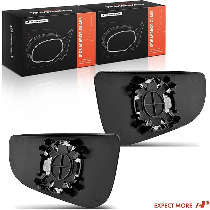 A-Premium 2Pcs Driver and Passenger Side Lower Non-Heated Mirror Glass with Backing Plate Compatible with 2009-2024 Dodge Ram 1500 2500 3500 - Towing Mirror Convex, Replace # 68067731AA, 68067730AA