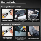 Safehammer - 2026 Upgraded Safe Hammer Glass Breaker Under Water, Car Hammer Seatbelt Cutter Window Breaker Emergency Escape 