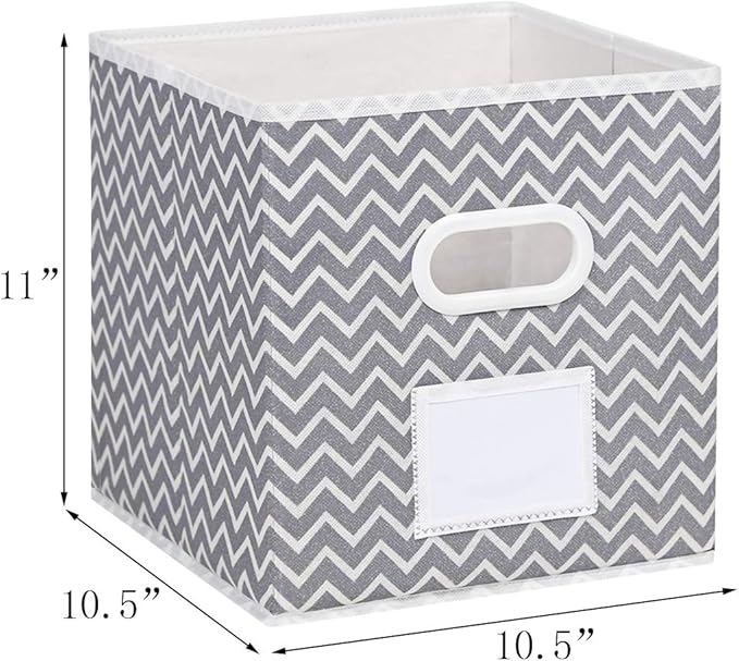 MAX Houser Fabric Cloth Storage Bins,Foldable Storage Cubes Organizer Baskets with Dual Handles for Home Bedroom Storage,Set 