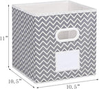 MAX Houser Fabric Cloth Storage Bins,Foldable Storage Cubes Organizer Baskets with Dual Handles for Home Bedroom Storage,Set 