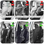Seat Back Protector + Large Capacity Pocket Storage Organizer,Preventing The Impact of Children Stepping on The Seat Backrest (Style A-Black)