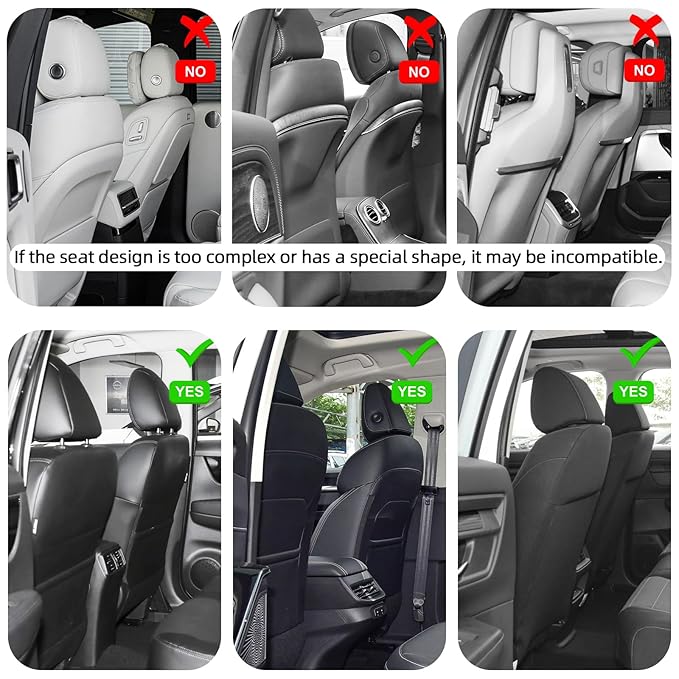 Seat Back Protector + Large Capacity Pocket Storage Organizer,Preventing The Impact of Children Stepping on The Seat Backrest (Style B-Beige)