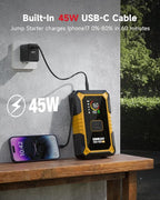 GOOLOO A5 Car Jump Starter with Air Compressor, 4000A Portable Car Jump Starter (All Gas/10.0L Diesel) with 160PSI Auto-Off