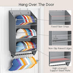 Homsorout Over the Door Hat Rack - 3-Layer Design Hat Organizer Holds 30-36 Hats with 10 Hooks, Ideal Hat Rack for Door, Over