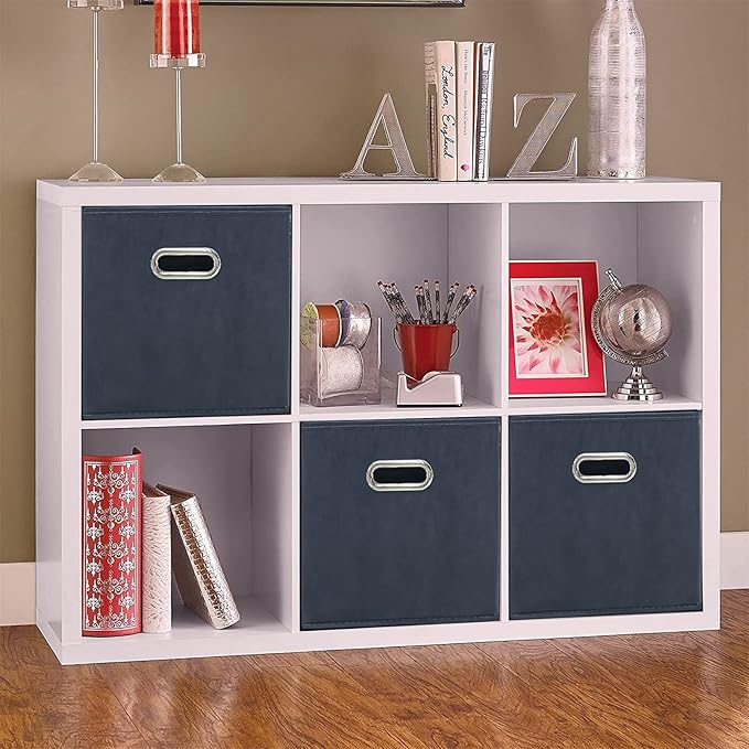 STOREONE Fabric Storage Bins Cubes Baskets Containers-(11X11X11) with Dual Handles Cube Storage Organizer Bins for Shelf Clos