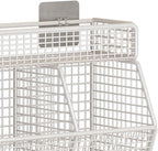 Multifunctional Metal Wire Hanging Basket Wall Organizers Accessory For Kitchen And Living Room With 3 Storage Grids
