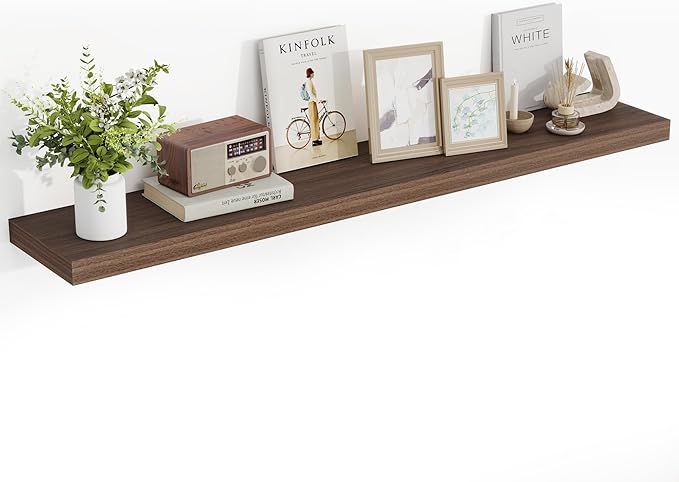 55 Inch Floating Shelves, 55"x9.25"x1.5" Inch Deep Floating Shelves for Wall, Wooden Shelves for Bathroom, Bedroom, Living Ro
