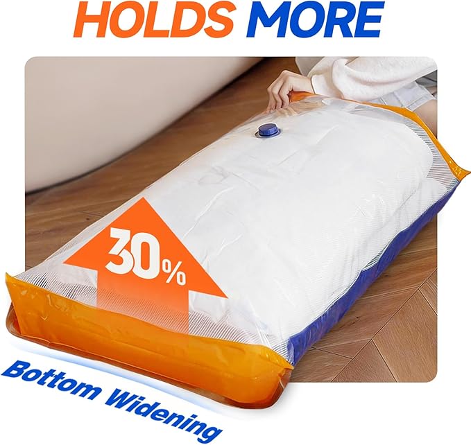 Vacbird Vacuum Storage Bags with Rechargeable Cordless Pump,21 Pack 3 Size Compression Packing Cubes Seal Bags, Space Saver f