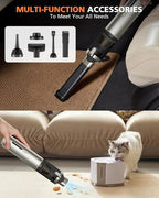 Car Vacuum Portable with 16000Pa Powerful Suction, Handheld Vacuum Cordless Rechargeable Blow & Suction 4 in 1, Small Vacuum 