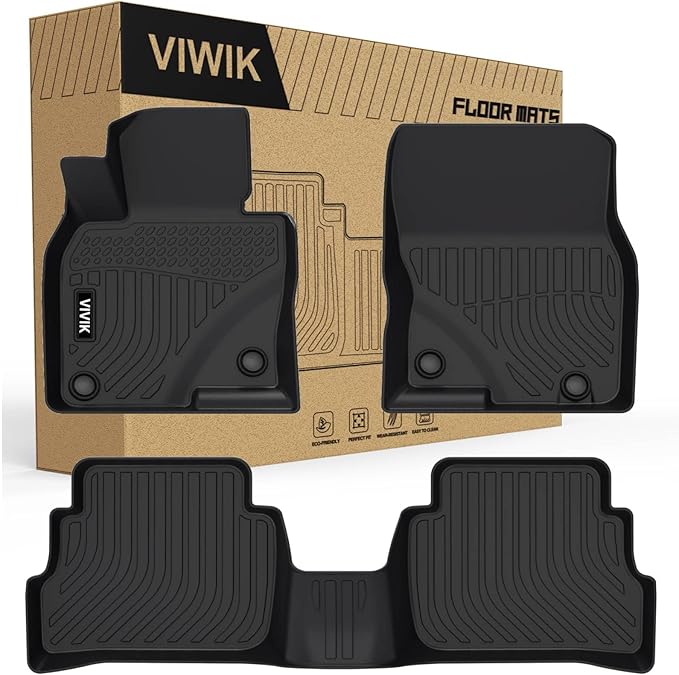 VIWIK Floor Liners for Mazda CX-5 2017-2025, All Weather Floor Mats Accessories TPE Custom 1st & 2nd Row