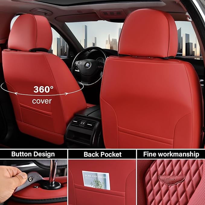 Coverado Car Seat Covers Full Set, Seat Covers, Car Seat Cover, Car Seat Covers Front Seats Back Seat Cover, Waterproof Car S
