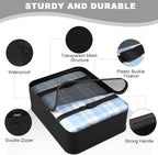 8 Set Packing Cubes for Travel,Suitcase Organizer Bags for Luggage with Shoe & Hanging Toiletry Bag, Vacation Essentials & Ac