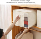 6-Pack Large Canvas Comforter Storage Bags Closet Organizer for Clothes Sweater Clothes Organizer with Dual Zipper Three Carr
