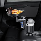 Car Cup Holder Tray Table 10-inch Car Food Tray Portable 4-in-1 Car Cup Holder Extender 360° Rotating with Phone Holder Essen