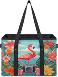 Reusable Grocery Bags Heavy Duty Shopping Bags Foldable Large Tote Bags with Long Handles & Hard Bottom