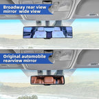 Broadway Rear view Mirror Wide Angle Panoramic Anti Glare Blindspot Accessories Universal Interior Car Convex Mirror for Car SUV Trucks Blue