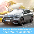 TINGLU Sun Shade for Mercedes Benz GLA 2015-2020 Accessories Windshield Sun Shade Window Shade UV Rays Protection Sun Visor Cover with Steering Wheel Sunshade Storage Bag