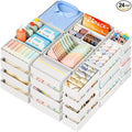 DIMJ Drawer Organizer Clothes Storage - 24 Pack Baby Dresser Organizer for Nursery Closet Organization, Fabric Drawer Organiz