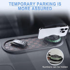 LivTee Multifunction Car Anti-Slip Mat, 360° Rotatable Multifunctional Car Dashboard Mobile Phone Holder with Temporary Parki