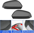 Chrome Carbon Fiber Style Car Side Door Mirror Trim Cover for Toyota Tacoma 2024 2025 2026 and 4Runner 2025 2026 (Rearview with Turn Signal Lamp）Auto Exterior Decorations Accessories Decor Kit