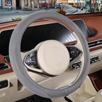 Nappa Leather Steering Wheel Cover, Advanced Microfiber Leather Non-Slip Breathable Fabric, Warm in Winter and Cool in Summer