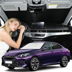Windshield Sunshade for BMW 2-Series 2022-2026 Sun Shade Car Windshield Accessories Upgrade 4 Layers Blocks UV Rays Custom Fit 2-Series 240T Car Window Shades Front Windshield Keep Cool Foldable