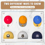 48 Pack Adhesive Hat Hooks for Wall, Super Strong Hat Rack for Baseball Caps, Hat Organizer Display for Home Decor, Hat Hange