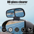 Car Blind Spot Rearview Mirror, Retrofit Mirror Wide Angle Reversing Auxiliary Mirror, Glass HD Wide View Field Double-Side Mirror 360°Adjustable, Right