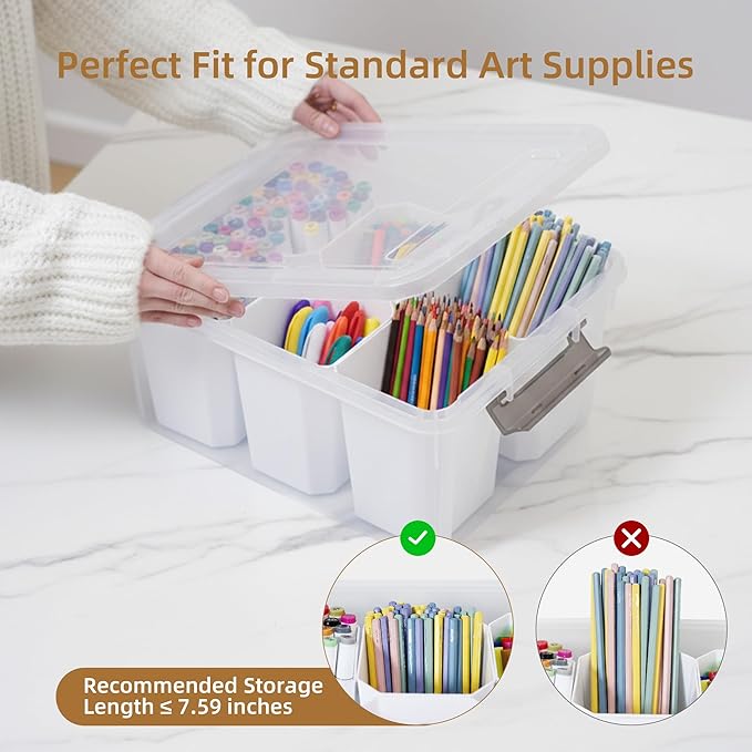 Citylife 17 QT Plastic Storage Bins Clear Storage Box with Lids Multipurpose Stackable Storage Containers for Organizing Tool