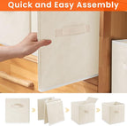 Criusia Storage Cubes - 11 Inch Heavy Duty Fabric Storage Bins for Shelves Closet Cube Organizer - 8 Pack Collapsible Cube St