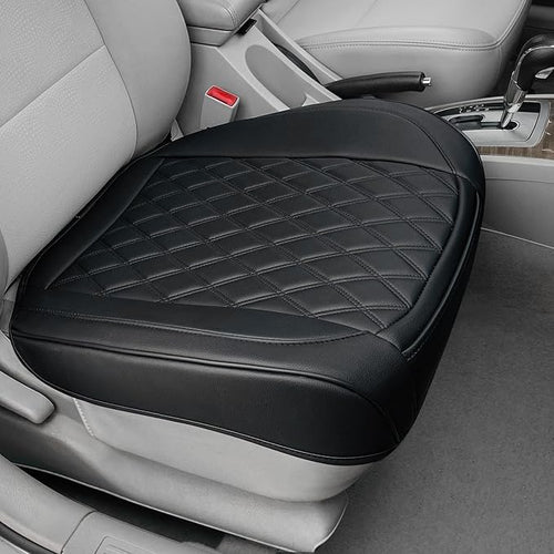 1 Pack Leather Front Car Seat Cover Bottom Car Seat, Anti-Slip and Full Wrap Driver Car Seat Protectors, Luxury Waterproof Bo