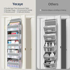 Yecaye Over The Door Organizer Storage, 5-Tier Heavy Duty Door Organizers Hanging with 10 Side Mesh Pockets, 44 lbs Load Capa