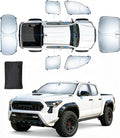 Sun Shades for Toyota Tacoma 2024-2026 Windshield Sunshade Accessories Full Window Shades for Tacoma Front Rear Side Window Covers Fixed with Inserts Sun Visor Blocker Privacy Car Keep Car Cool 6 PCS